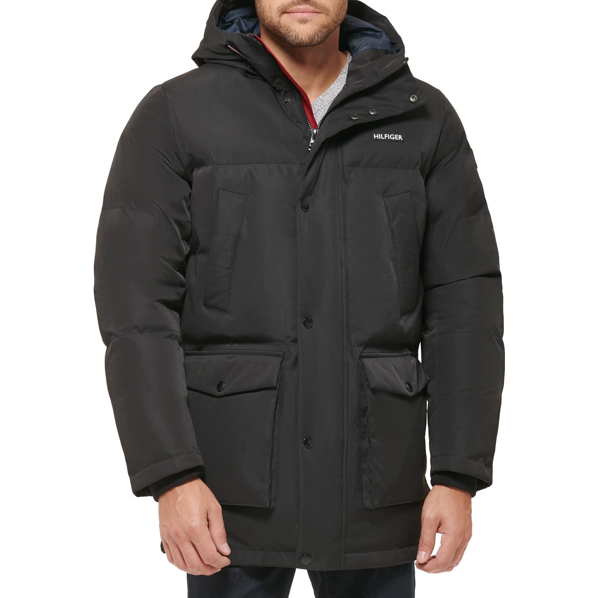 Tommy Hilfiger Arctic Cloth Heavyweight Performance Parka Down Alternative  Outerwear Coat in Black for Men | Lyst UK
