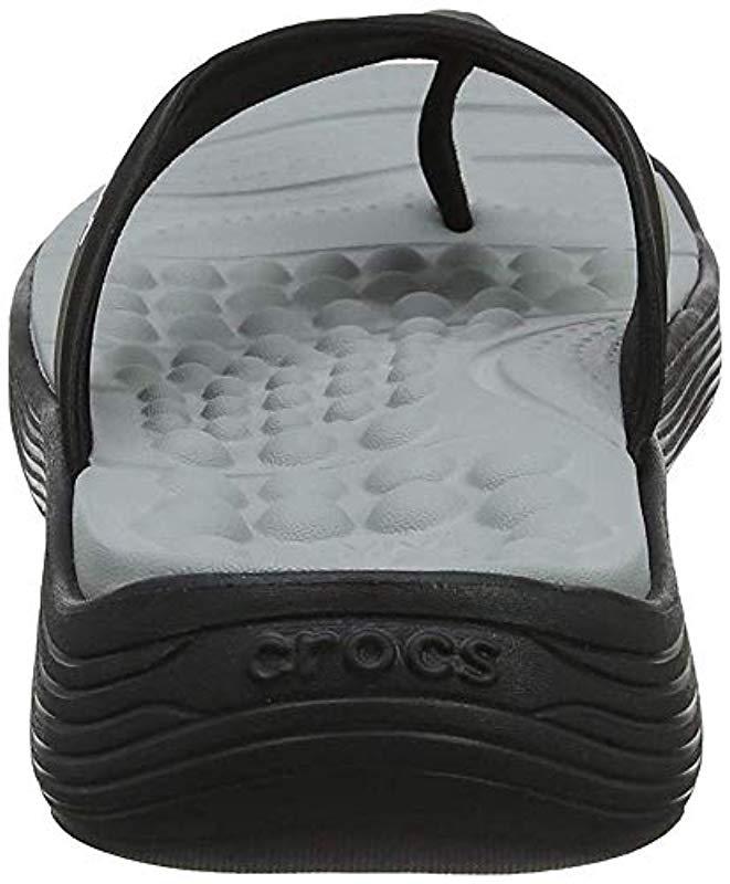 Crocs™ Reviva Womens Flip Flop Sandals in Black | Lyst