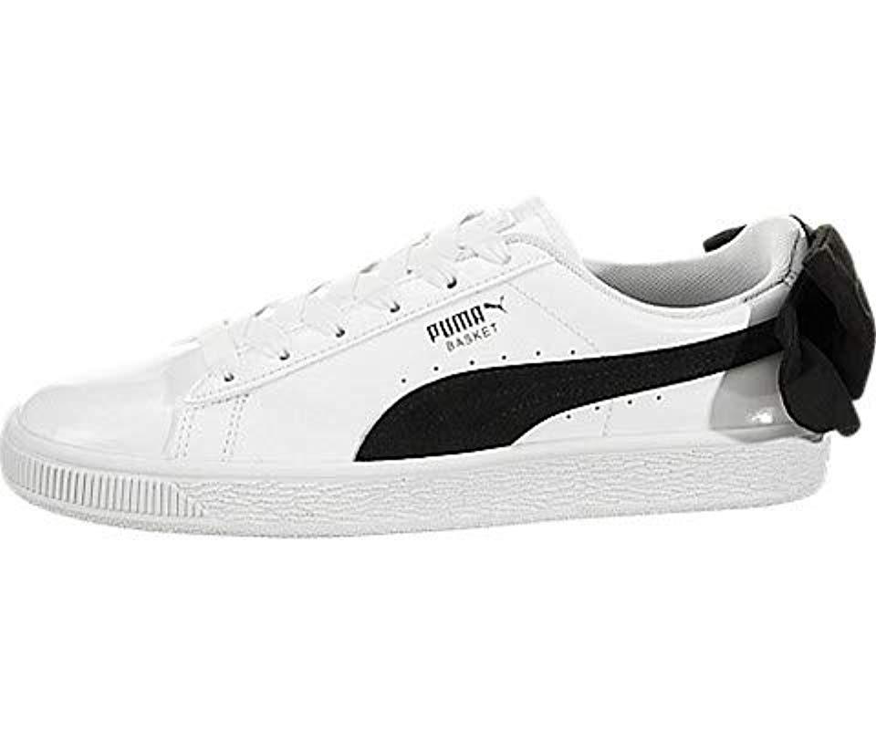 PUMA Basket Bow in White | Lyst