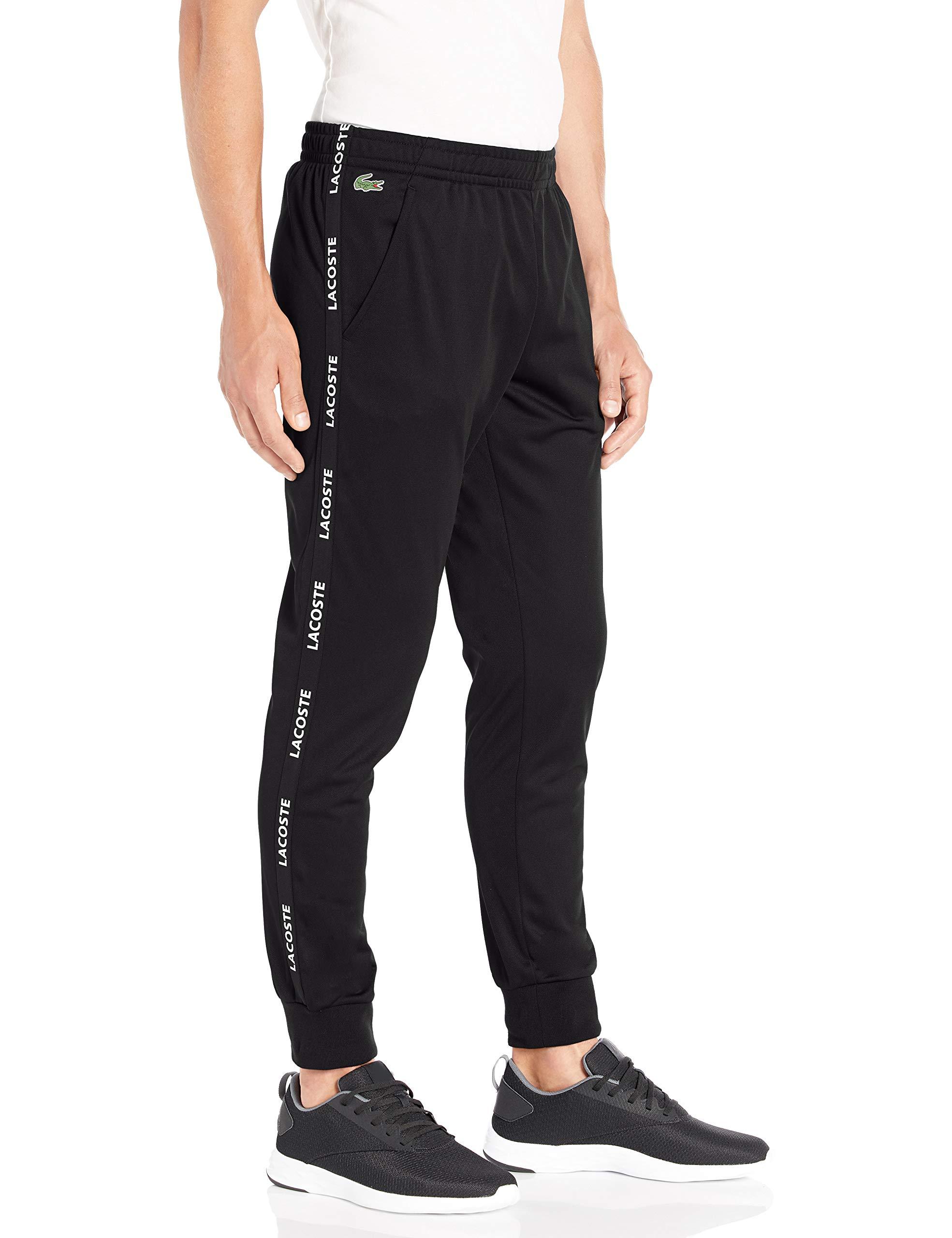Lacoste S Sport With Side Taping Tricot Pant Track Pants in  Black/Black/White (Black) for Men - Lyst