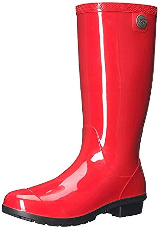 red ugg rain boots