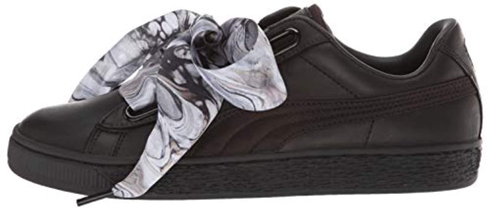 puma basket heart leather wn's