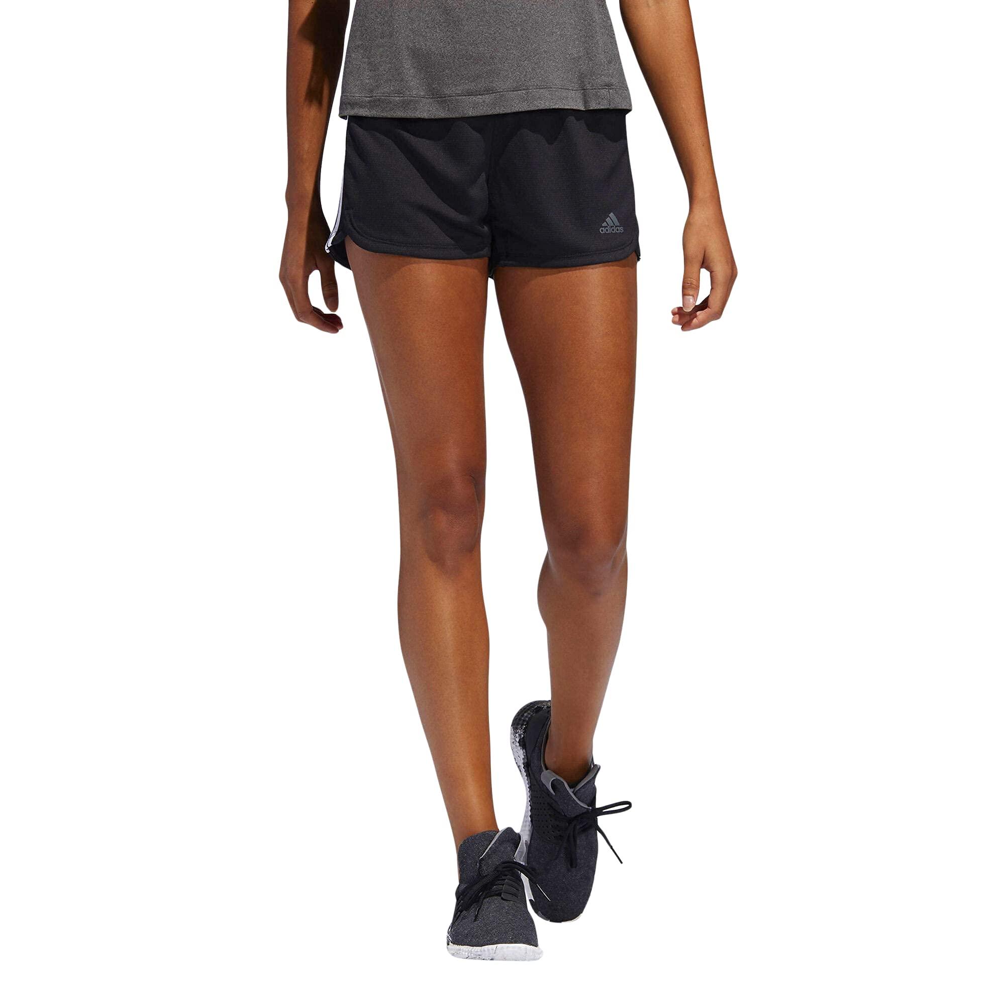 adidas Womens Pacer 3-stripes Knit Shorts Black/white X-small in Blue | Lyst