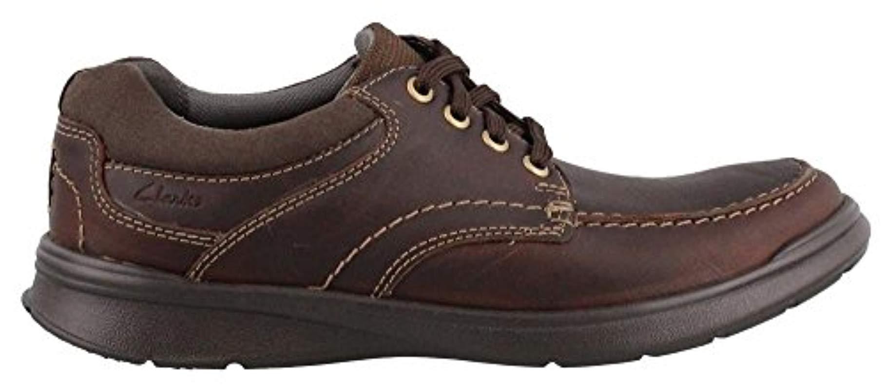 Mens Clarks Cotrell Edge Black Or Brown Oily Leather Casual Lace Up Shoes 