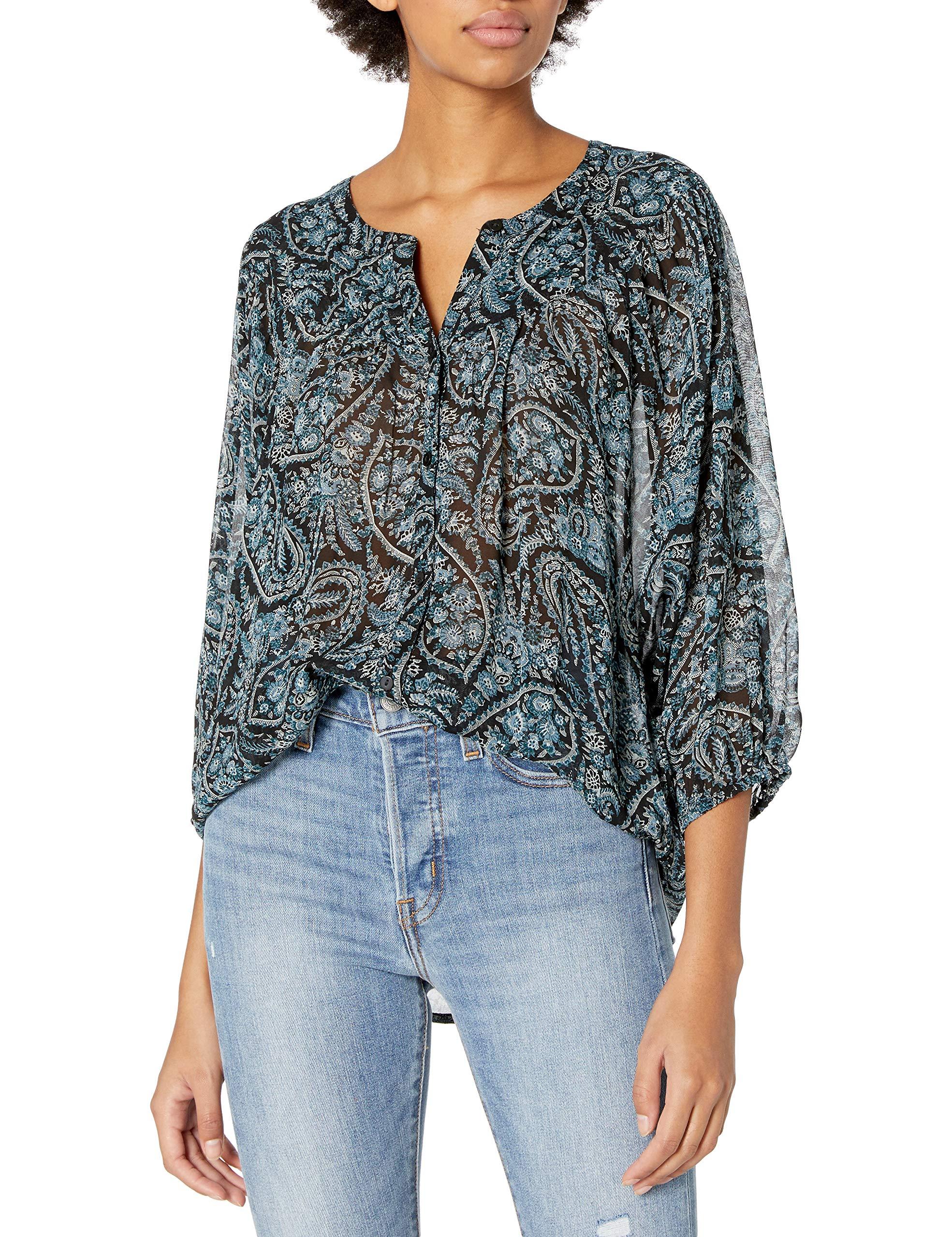 paisley peasant top