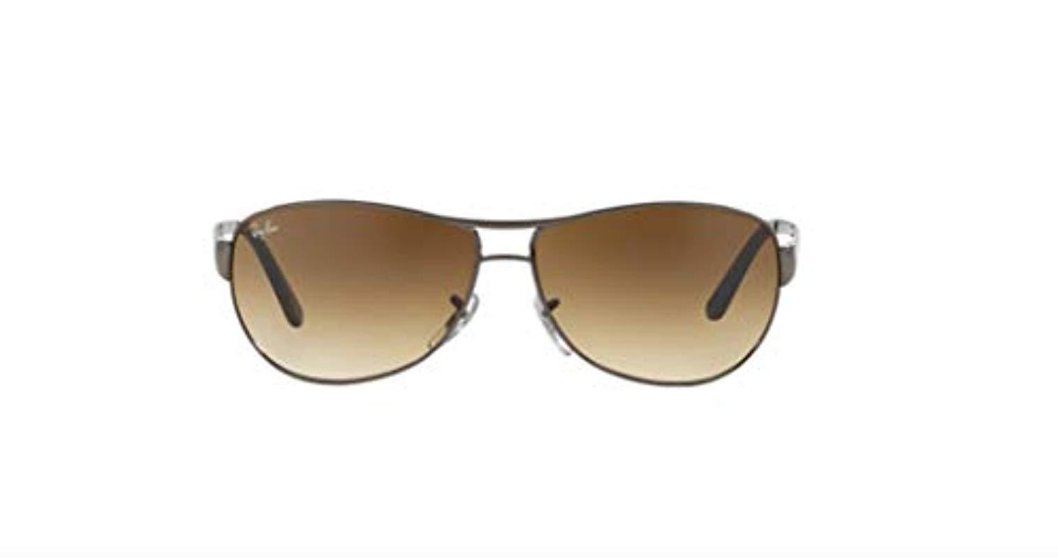 Ray-Ban Ray Ban Rb 3342 Rb3342 Warrior 004/4i Gunmetal Frame Crystal Brown  Photo Aviator Sunglasses Shades for Men | Lyst