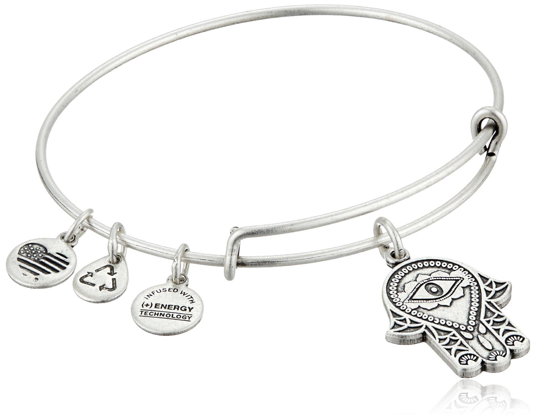 Silvertone Small Boxing Glove Angel Expandable Bangle Bracelet