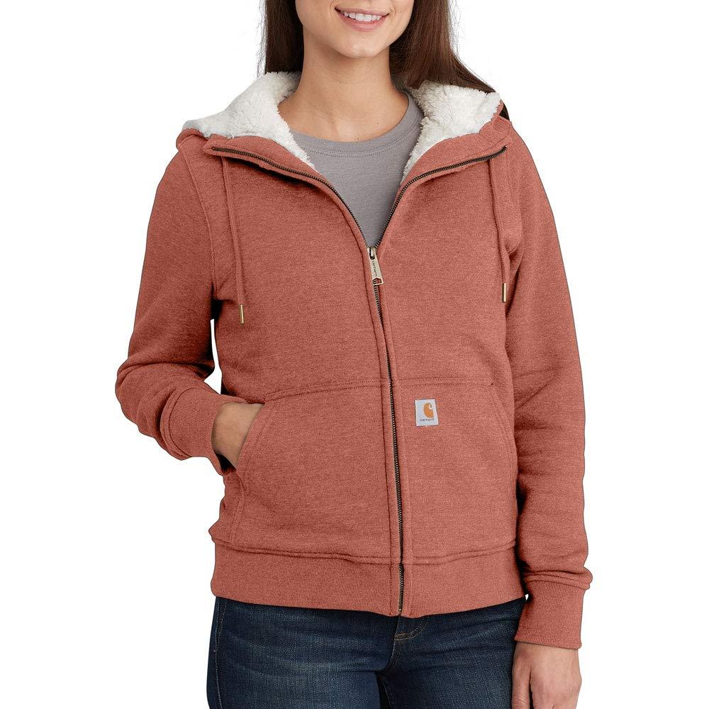 Carhartt Cotton Plus Size Clarksburg Sherpa Lined Hoodie in Red - Lyst