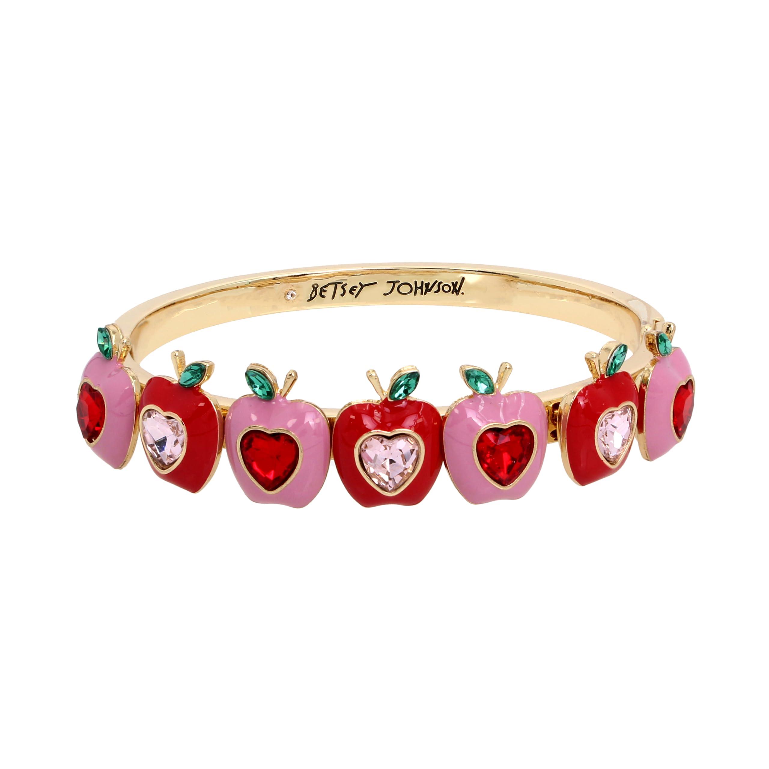 Betsey Johnson S Apple Bangle Bracelet in Red Lyst