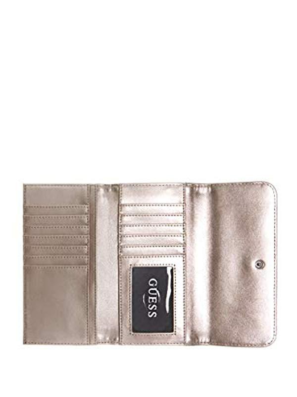 guess pink clutch
