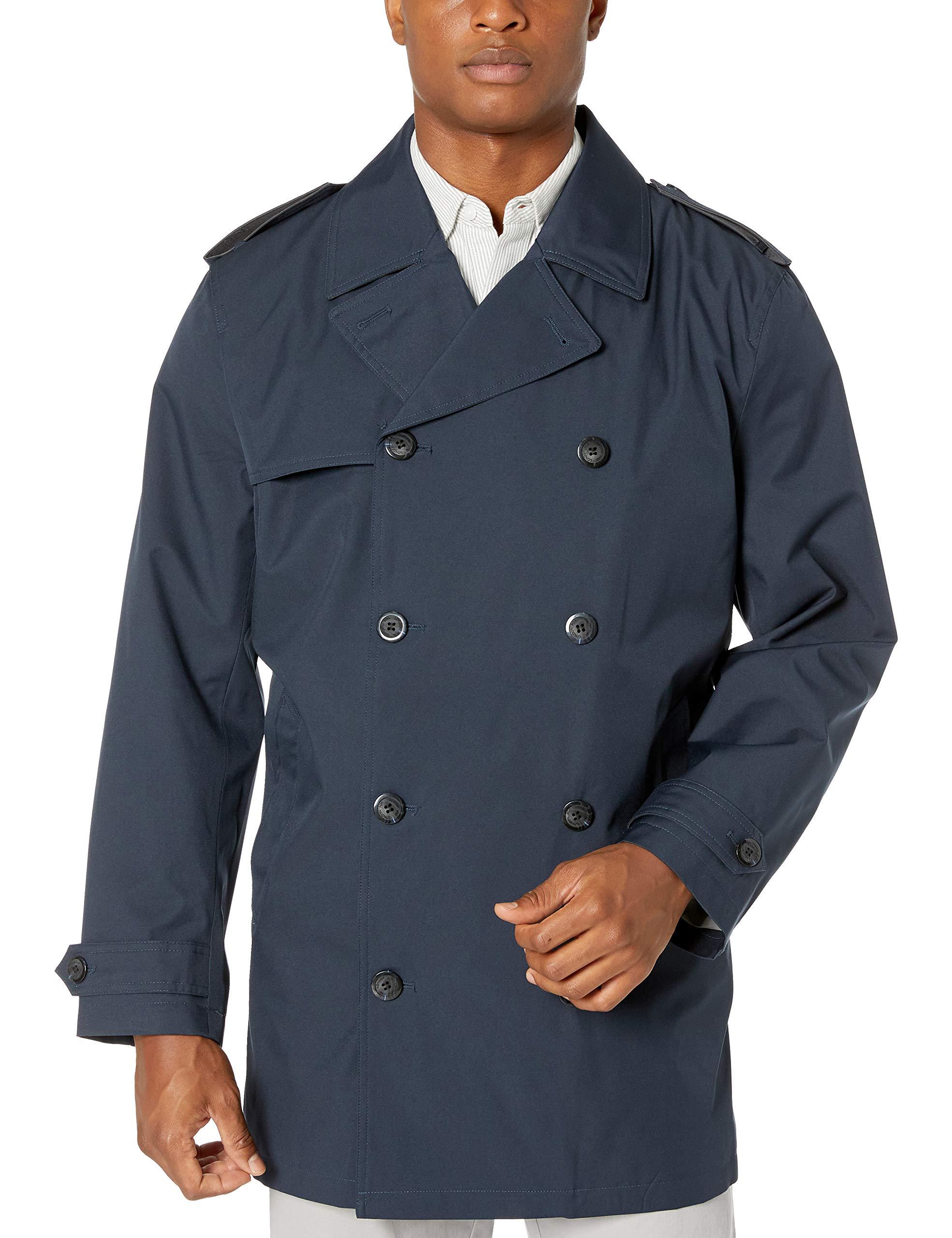 double breasted rain coat