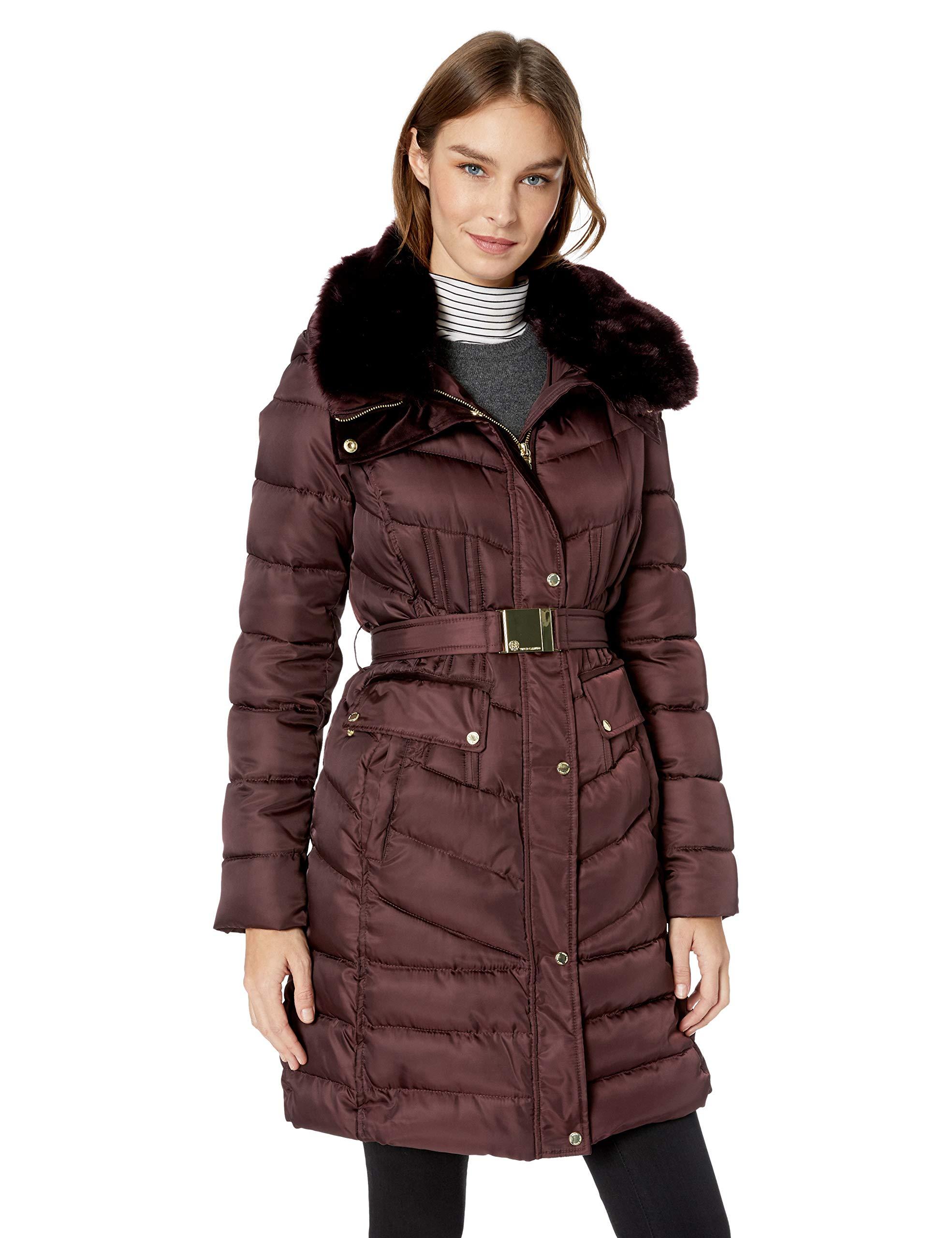 thigh length puffer coat