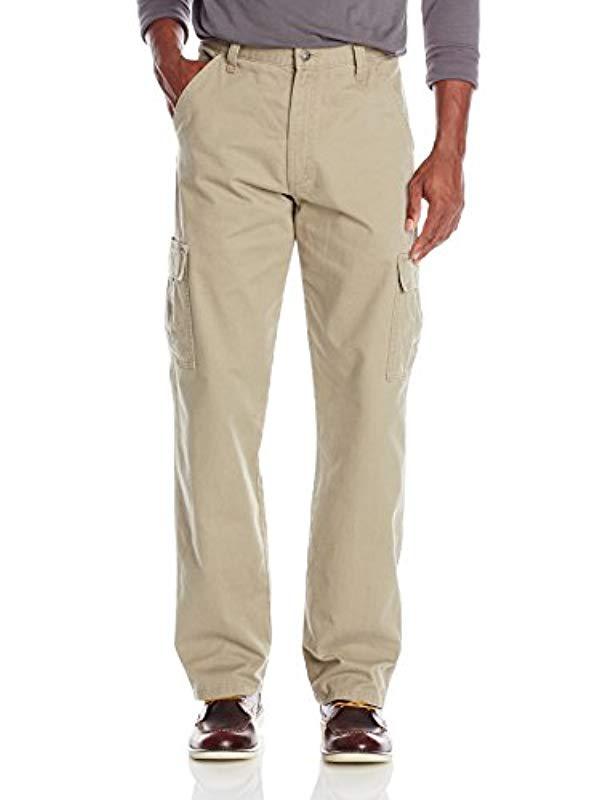 wrangler authentics men's big & tall classic twill relaxed fit cargo pant