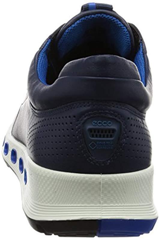 Ecco Cool Leather Gore-tex Fashion Sneaker in Blue for Men | Lyst
