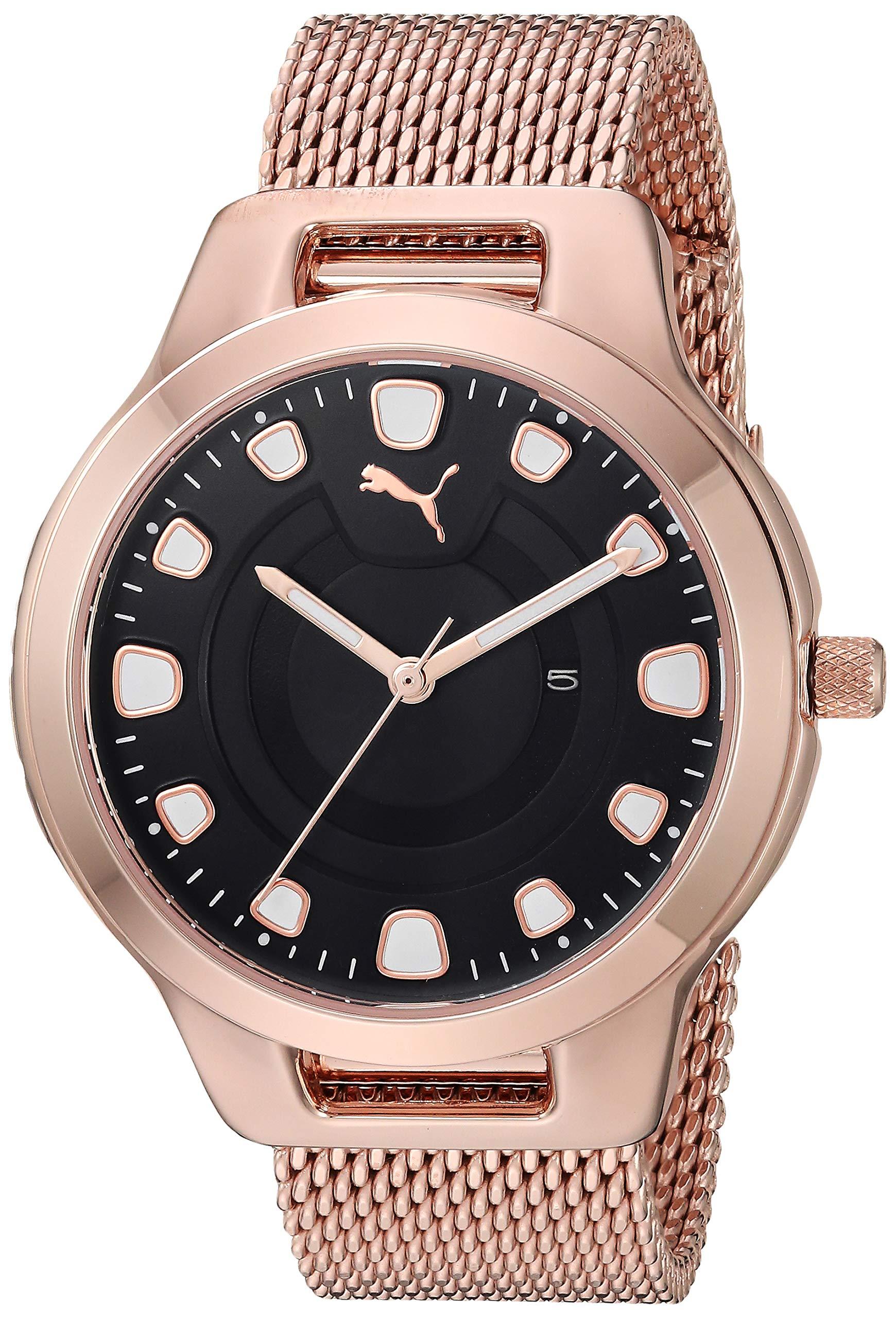 PUMA Reset Quartz Watch With Stainlesssteelplated Strap in Metallic