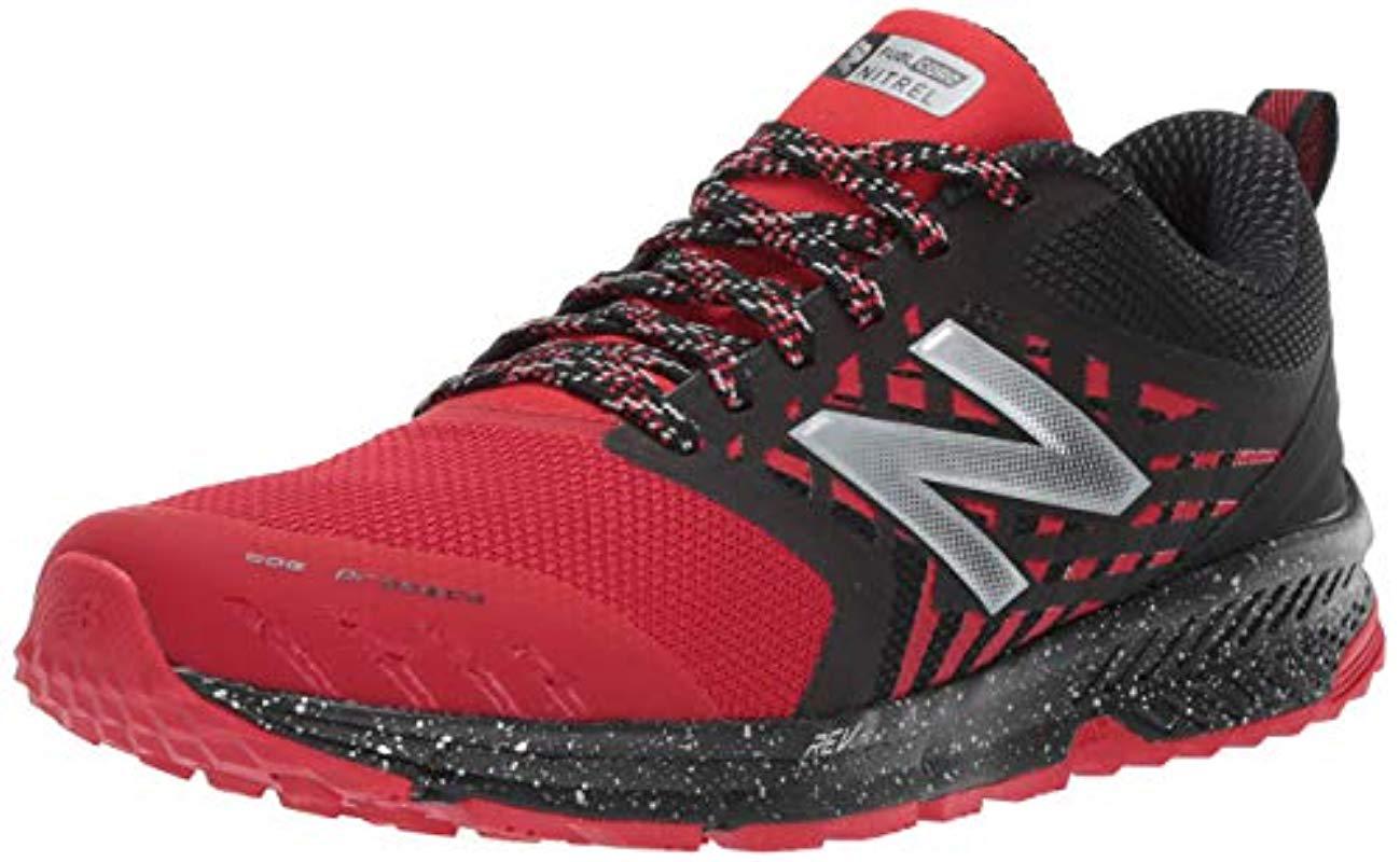 New Balance Nitrel V1 Fuelcore Trail Running Shoe in Red/Black ...