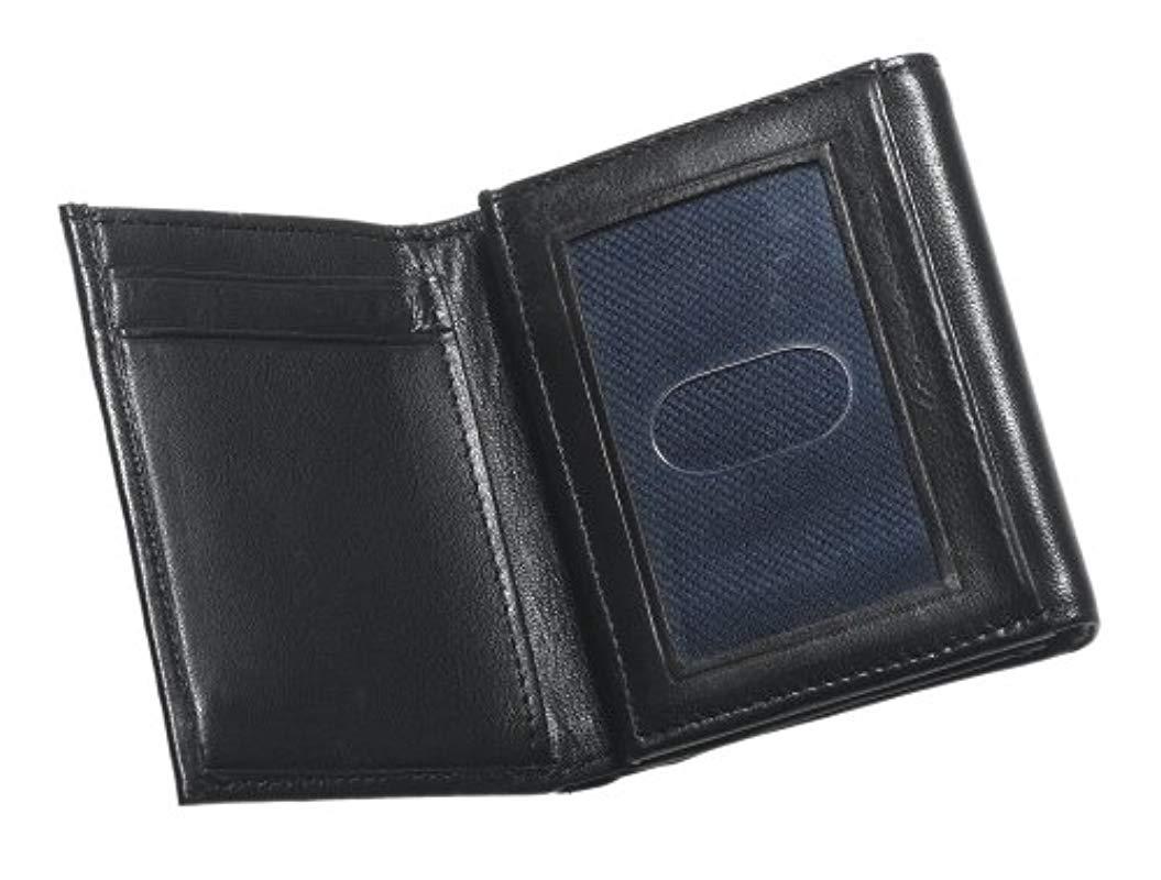 Tommy Hilfiger Leather Trifold Walletsleek And Slim Includes Id Window