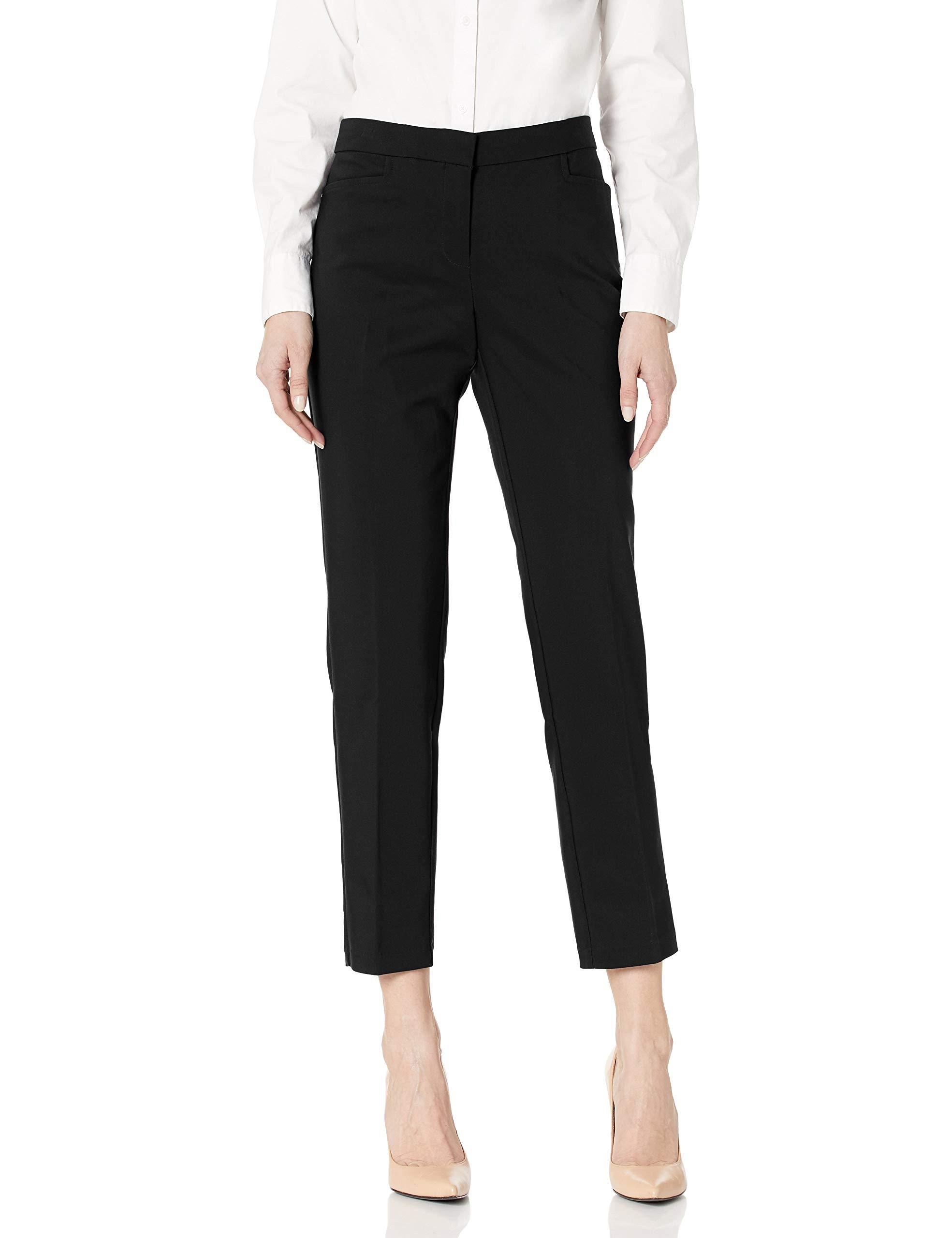 Rafaella Womens Lightweight Satin Twill Ankle Pant