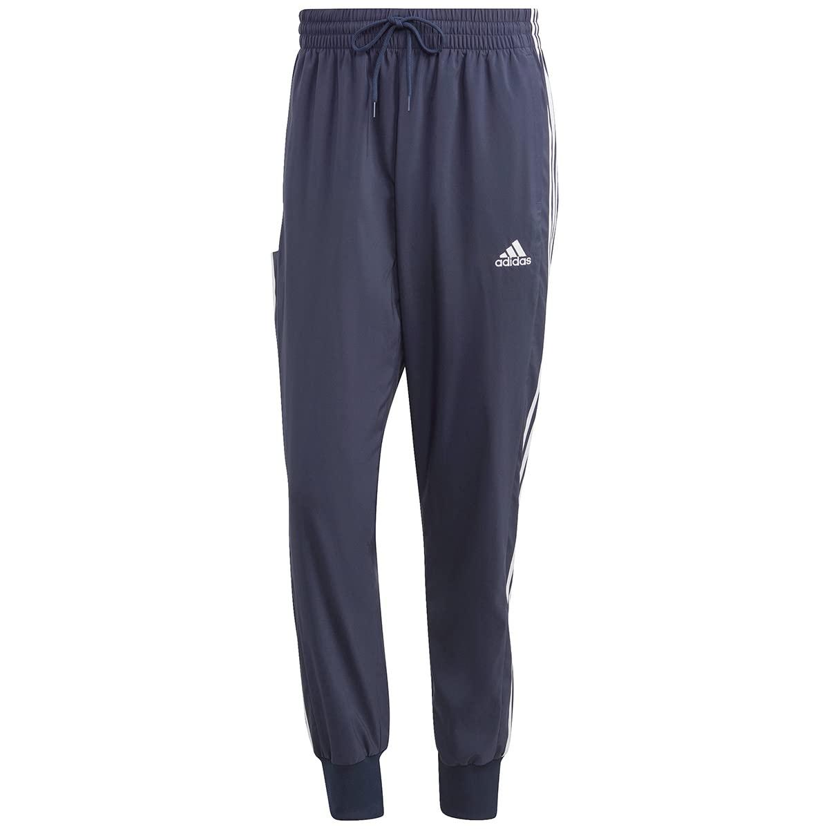 adidas Aeroready Essentials Woven 3-stripes Cuffed Pants in Blue for ...