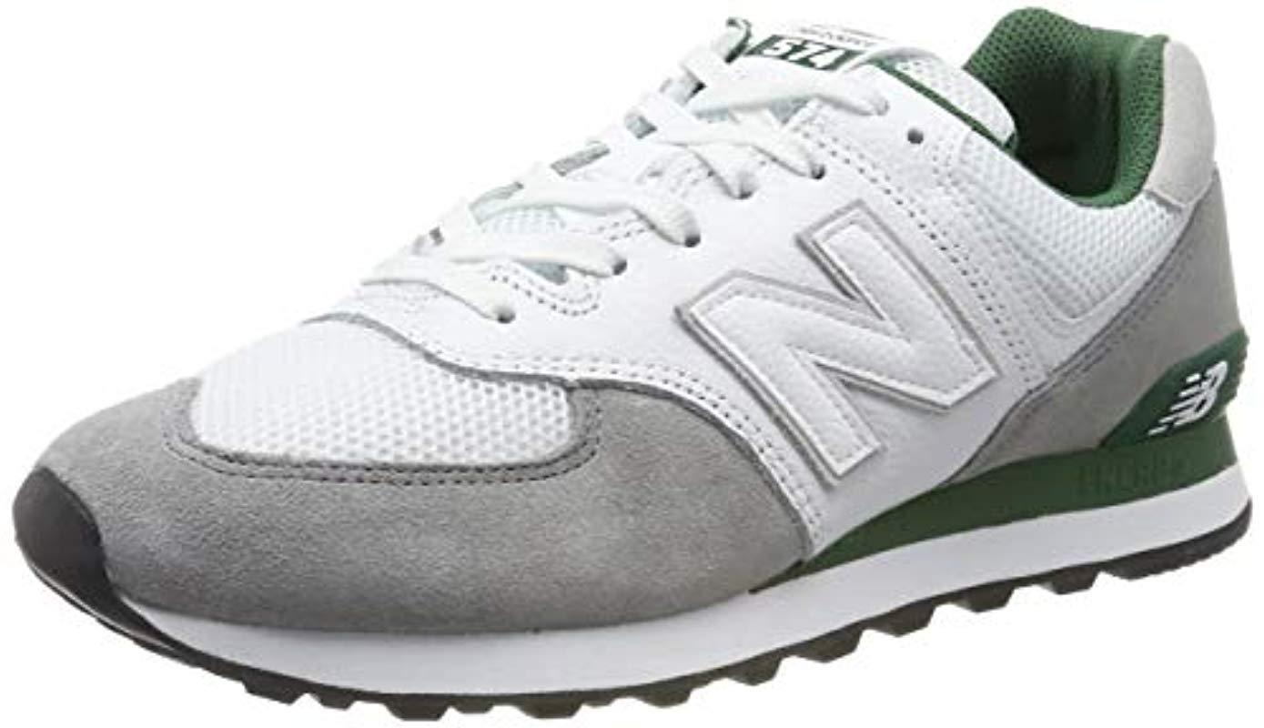 new balance 574 marblehead with team forest green