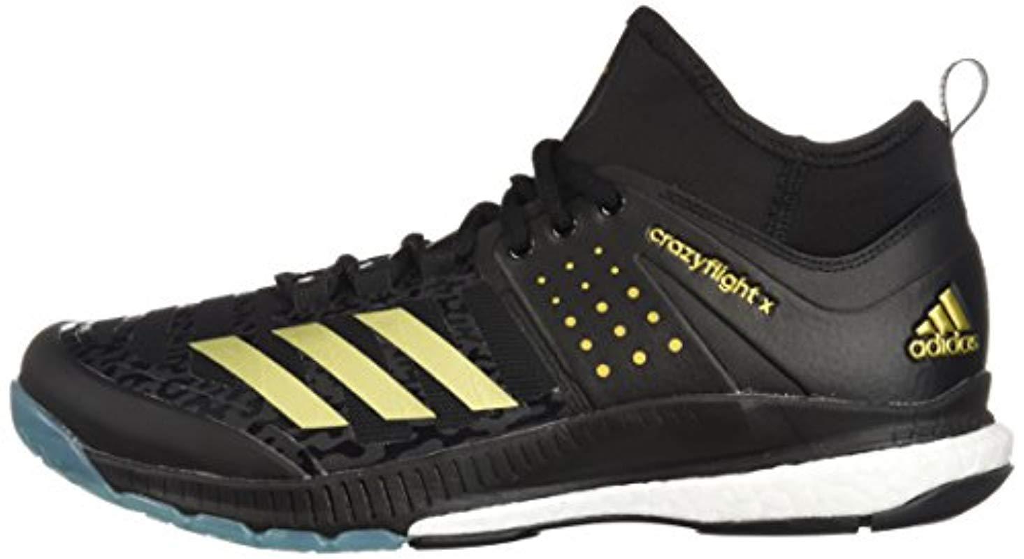 adidas Crazyflight X Mid Volleyball Shoes in Black for Men