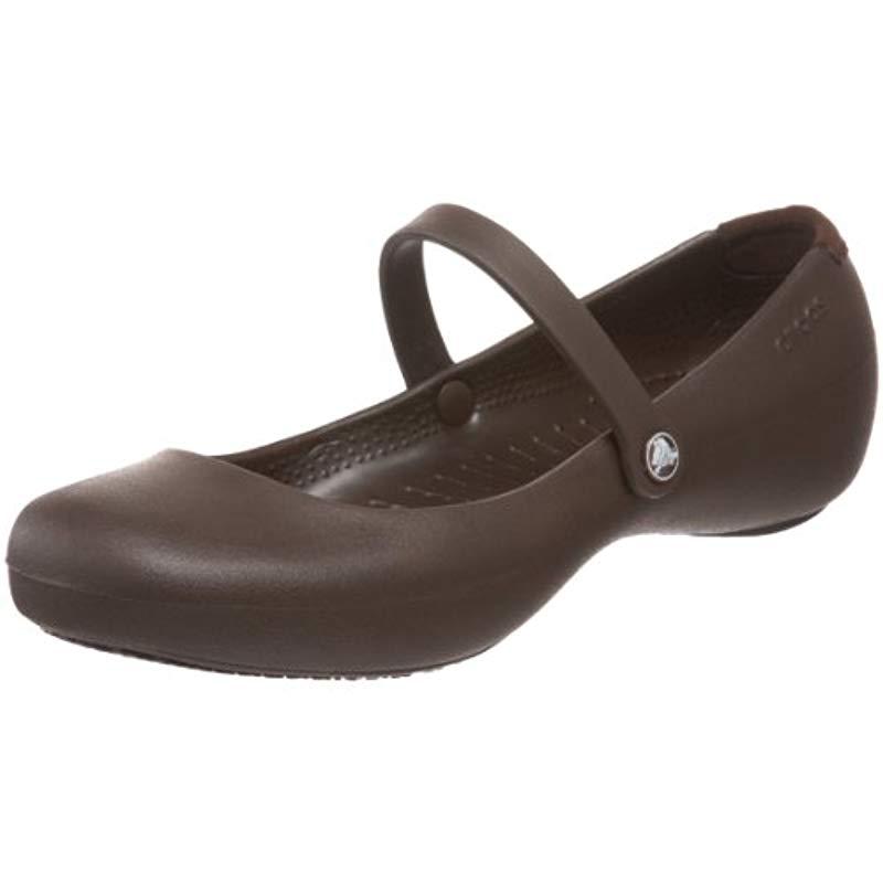 alice work flat crocs