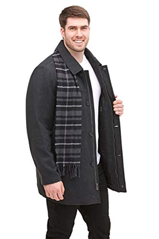 dockers wool scarf coat