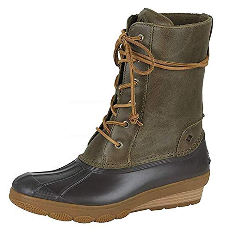sperry saltwater wedge duck boots