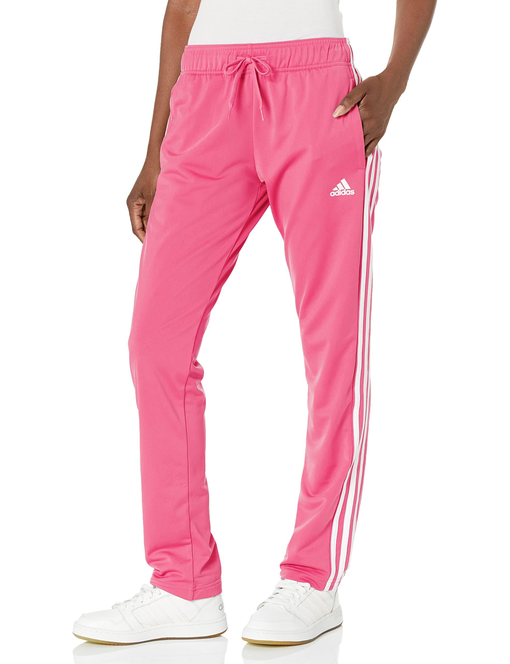 adidas Essentials Warm-up Tricot Regular 3-stripes Track Pants in Pink |  Lyst | Trainingsanzüge