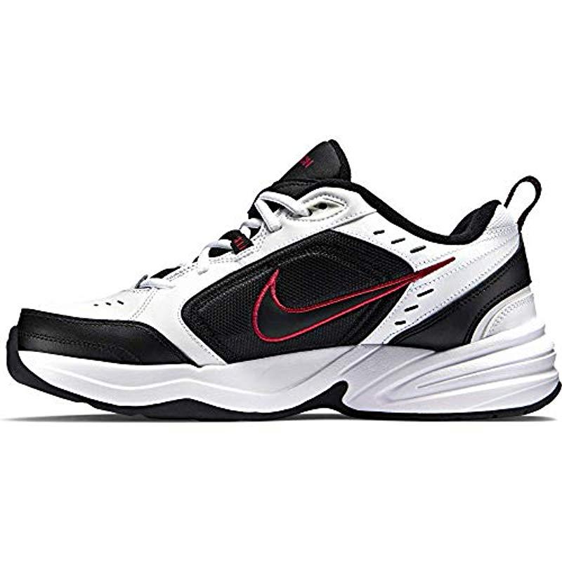 nike air monarch iv red black
