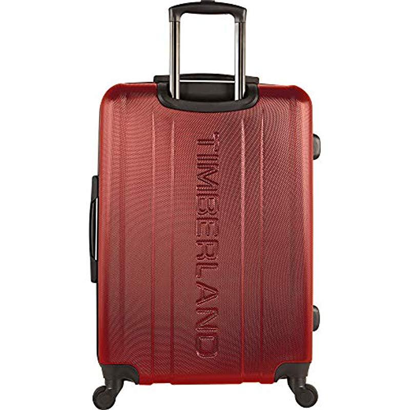 Timberland 3 Piece Hardside Spinner Luggage Set in Red/Black (Red) | Lyst