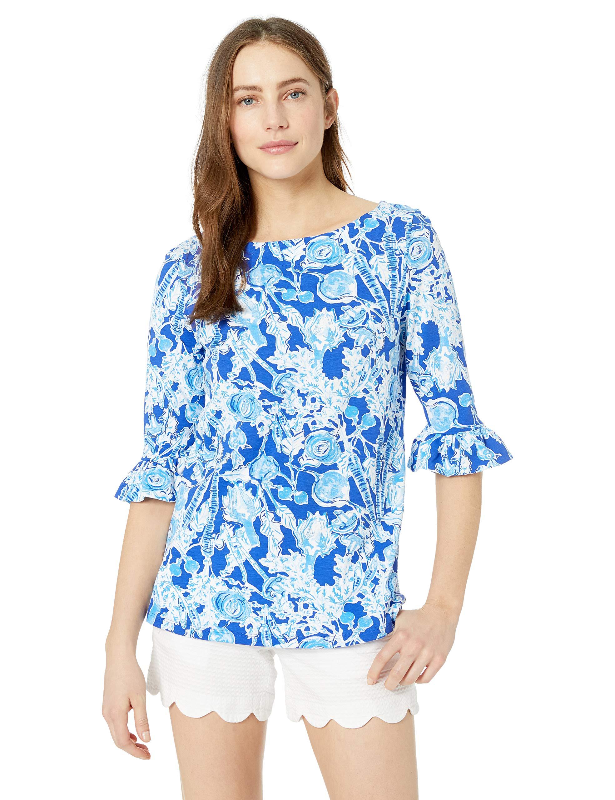 lilly pulitzer waverly ruffle top