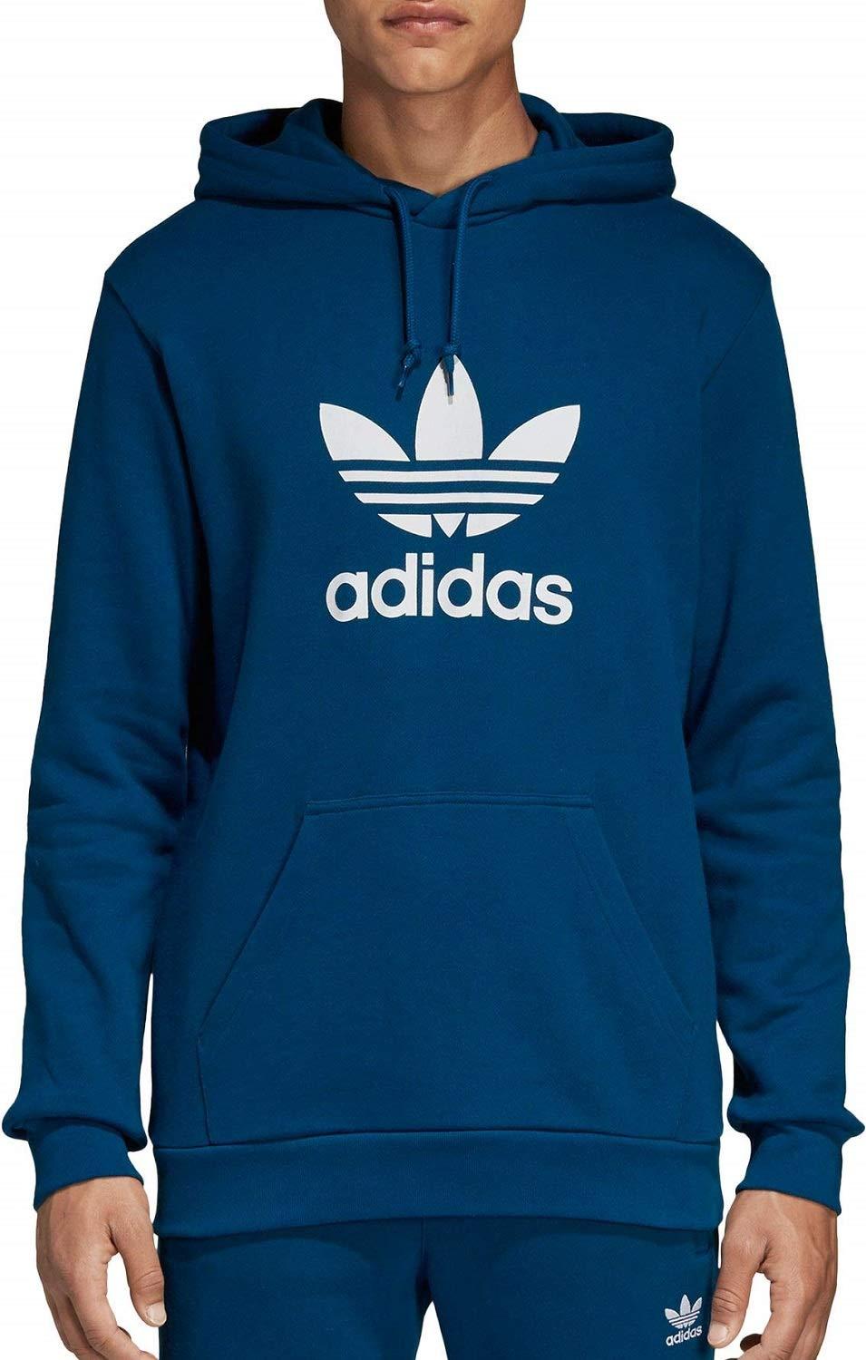 adidas Originals Cotton Trefoil-hoodie in Blue for Men - Save 51% - Lyst