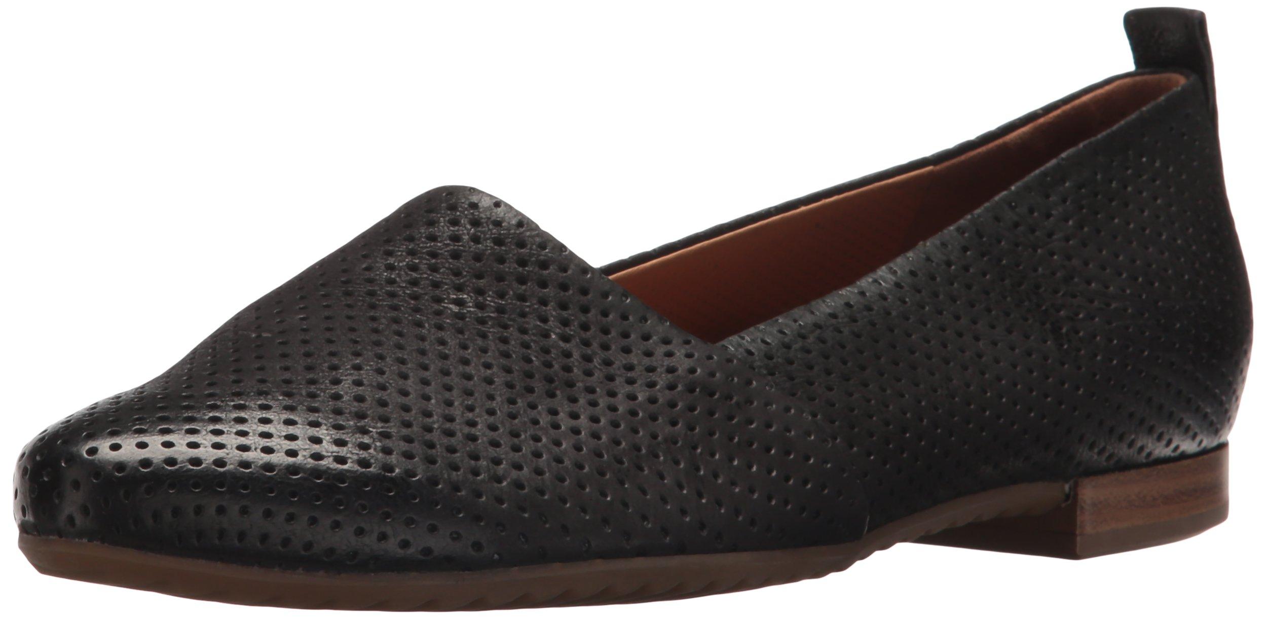 Paul Green Leather Perry Flt Loafer Flat in Black Leather (Black) | Lyst