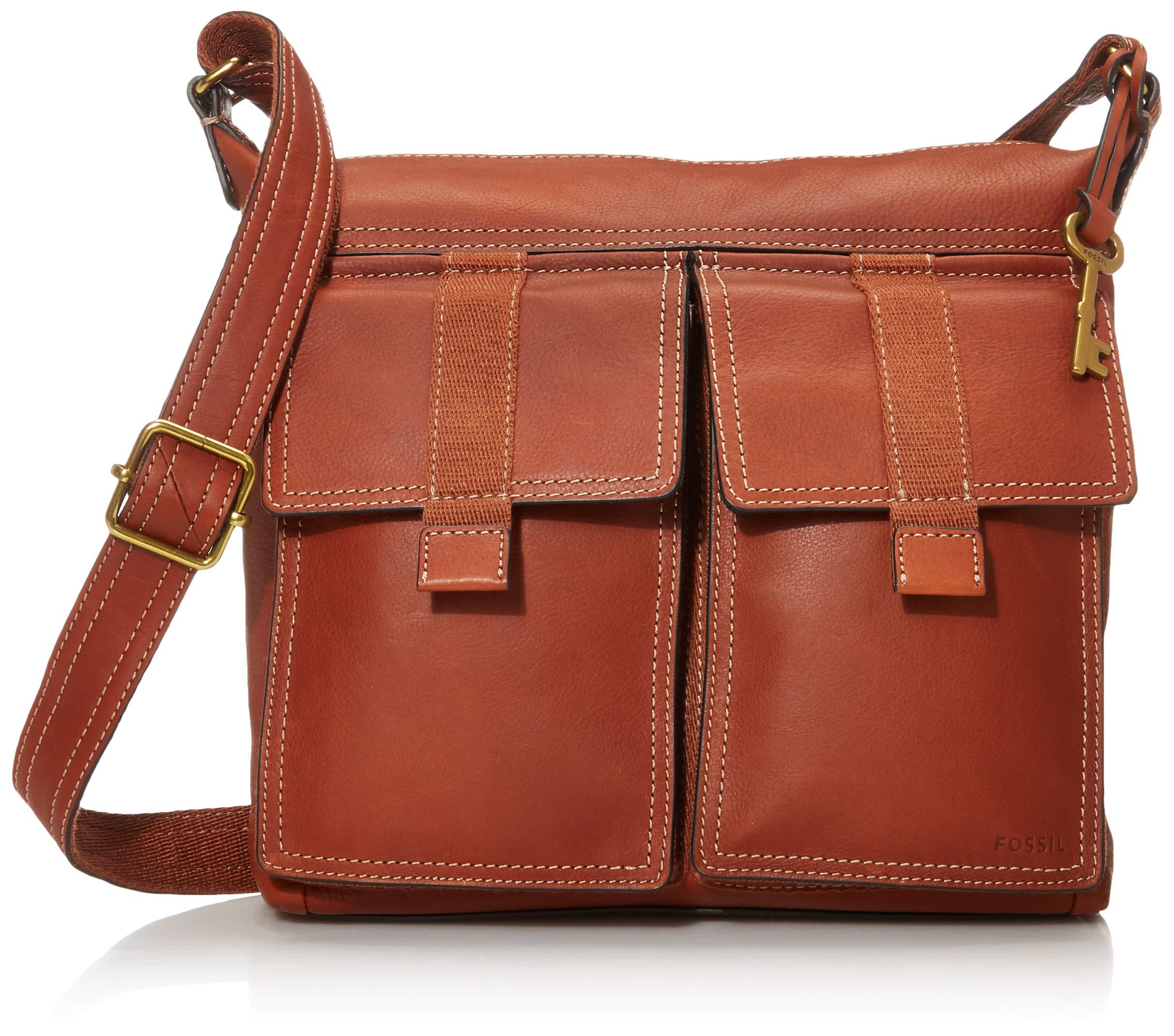 fossil leather cross body bag
