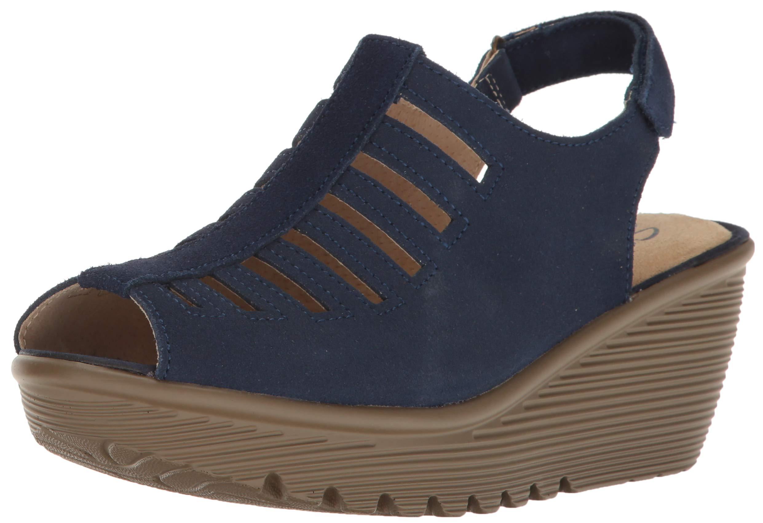 Skechers Parallel - Trapezoid Wedge Sandal in Blue | Lyst