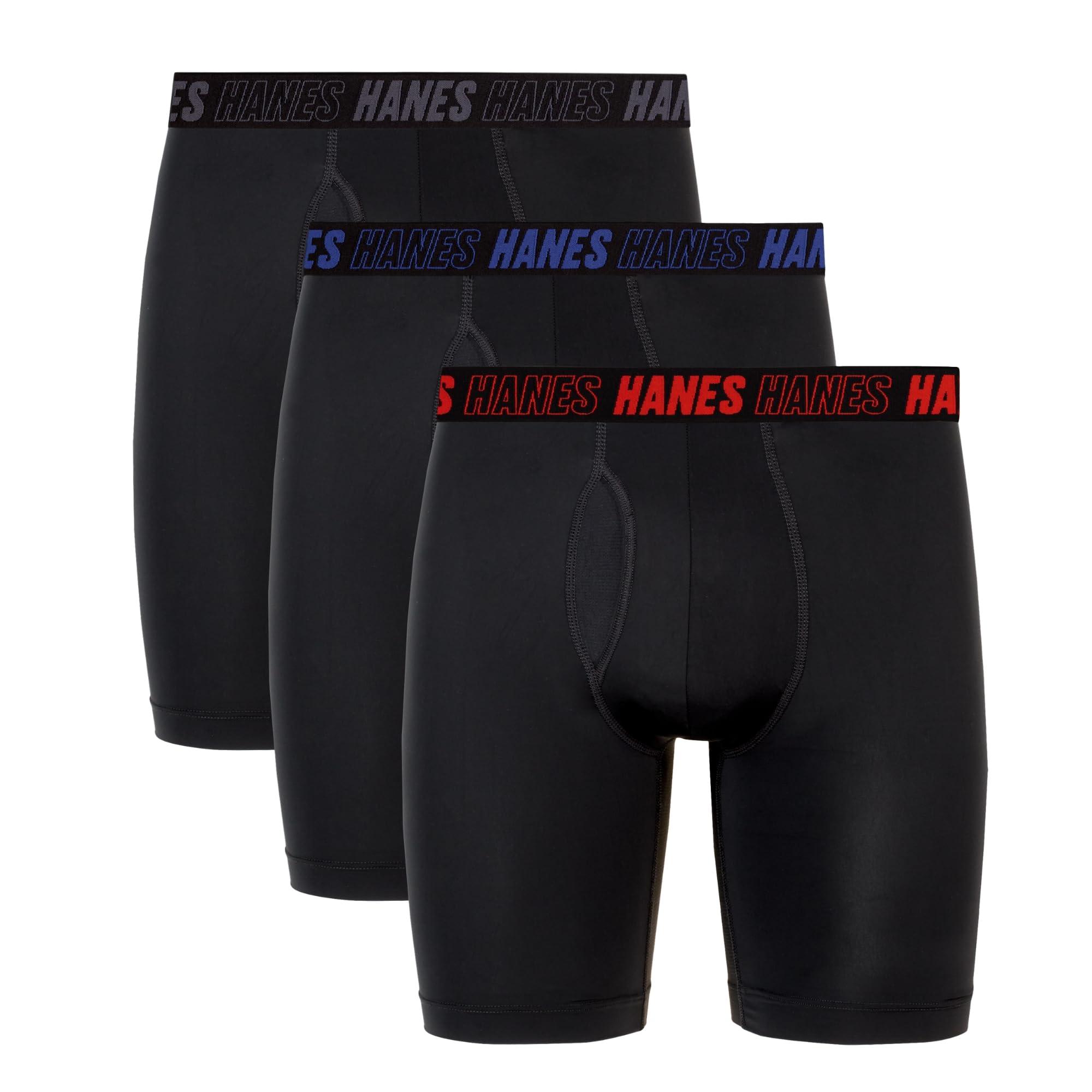 Hanes Moves Performance Boxer Brief in Black for Men Lyst