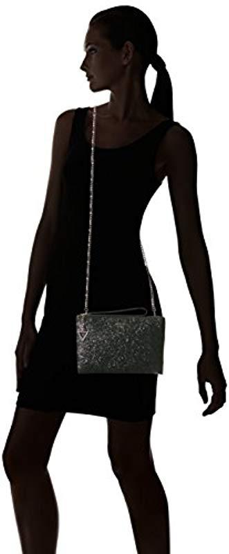 Guess Ever After Glitter Crossbody Clutch in Black - Lyst