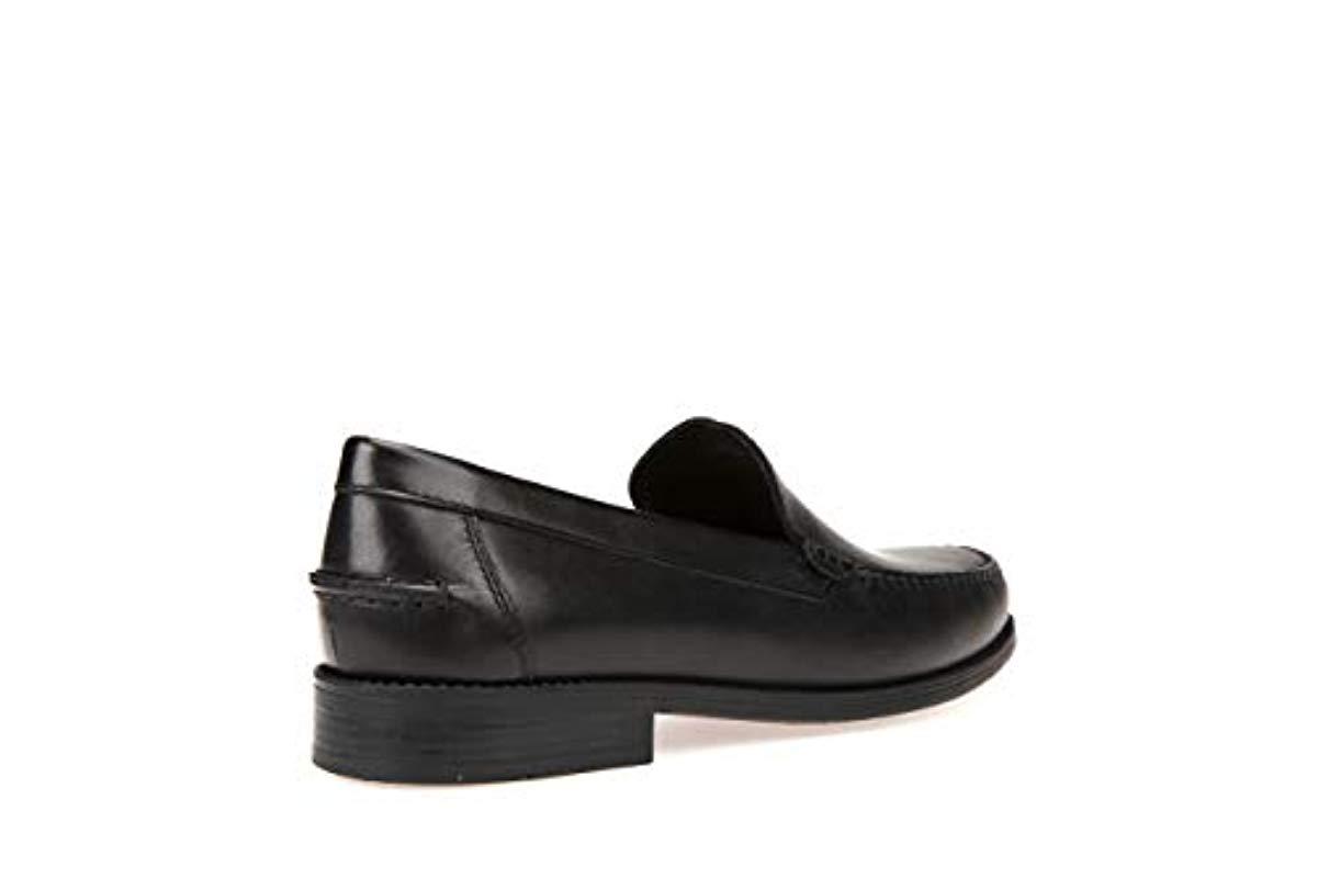 Geox U Damon A S Smooth Leather Moccasins Shoes - Black for Men - Save 32%  - Lyst