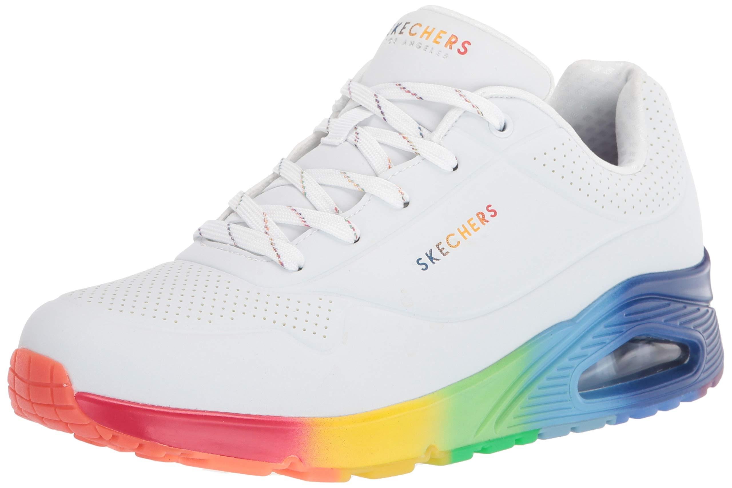 codicioso Turbulencia Simposio Skechers Womens Skecher Street Uno-rainbow Soles Sneaker in White | Lyst