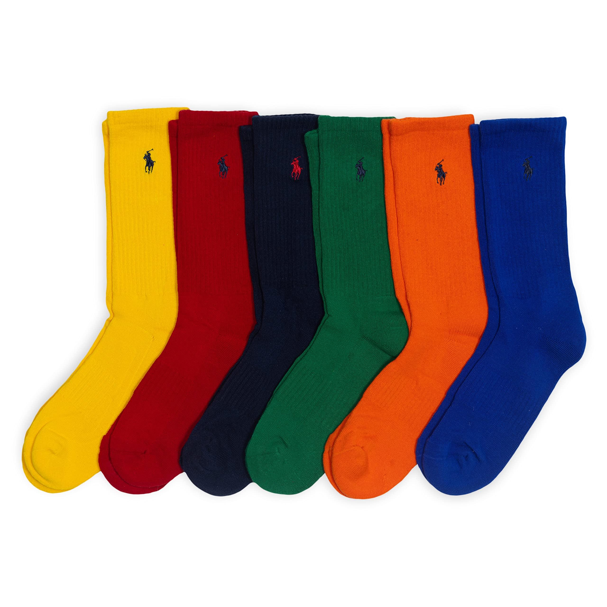 Polo Ralph Lauren S Classic Sport Solid Socks 6 Pair Pack Athletic Arch  Support And Comfort Cushioning Cotton Multi-color in Blue for Men | Lyst