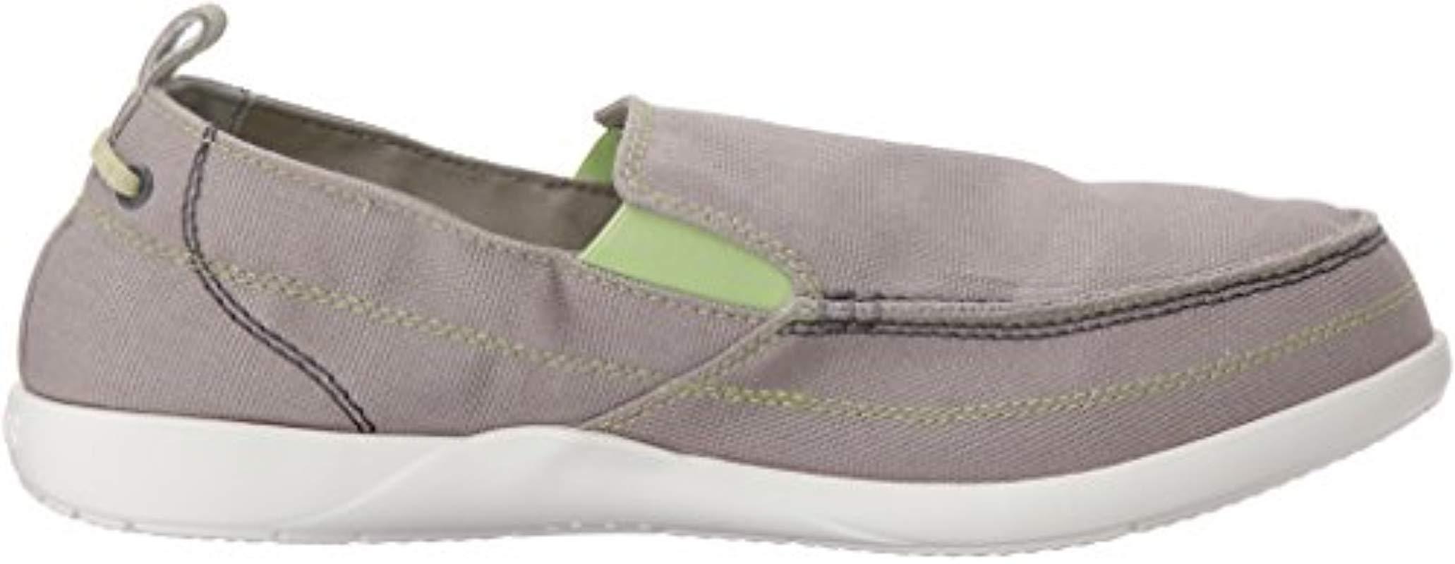crocs canvas slip on shoes