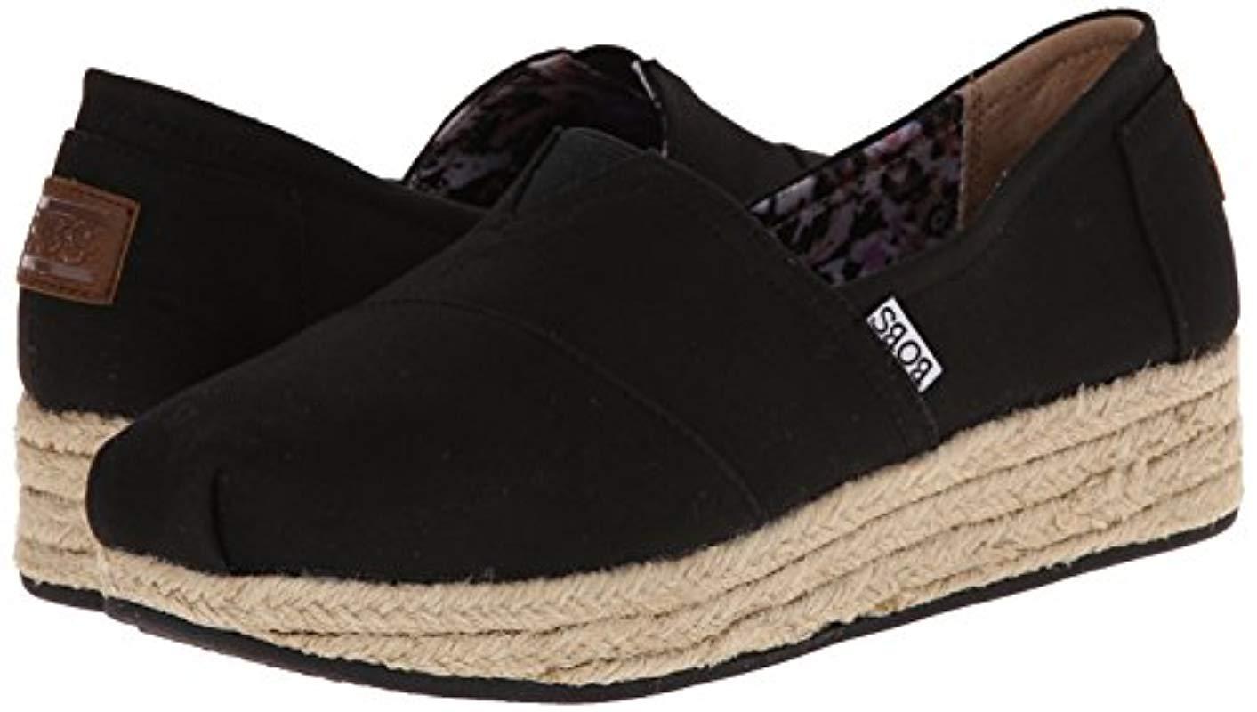 Skechers Bobs From Highlights Flexpadrille Wedge in Black | Lyst