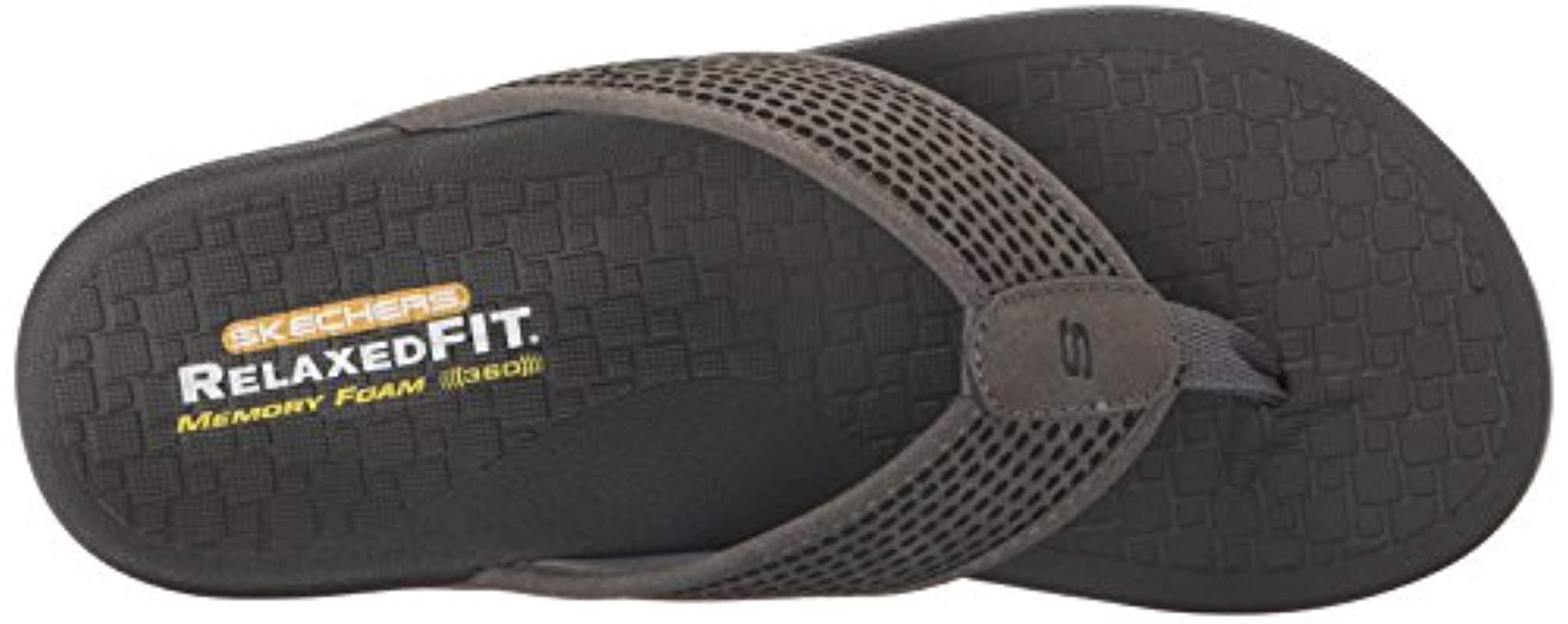 Skechers Pelem Emiro Flip Flop in Charcoal (Gray) for Men - Save 53% - Lyst