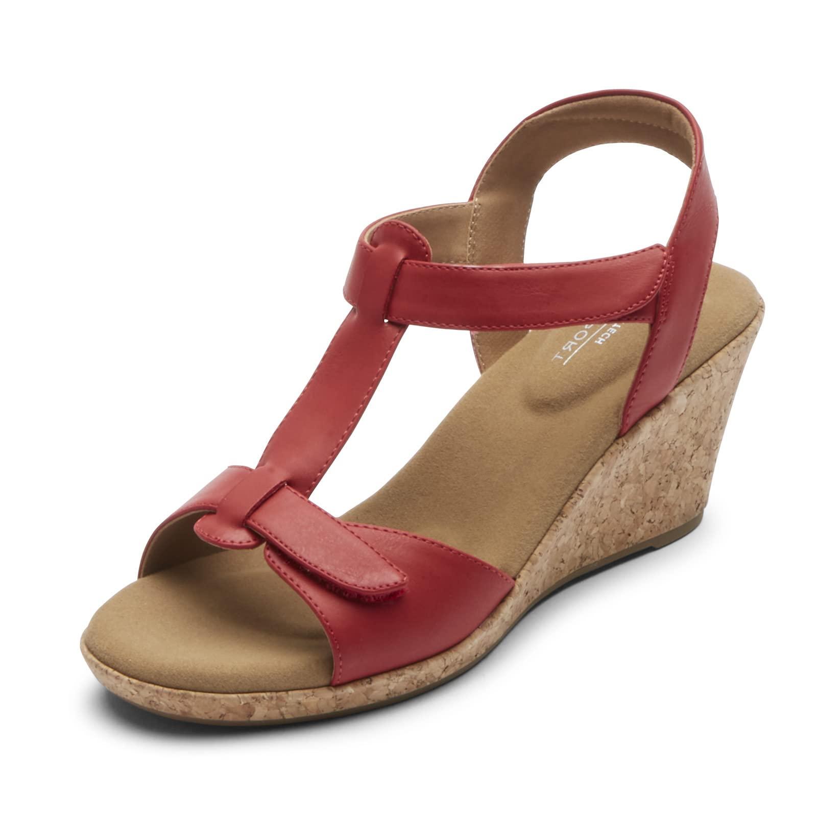Rockport Blanca T strap Sandal in Brown Lyst