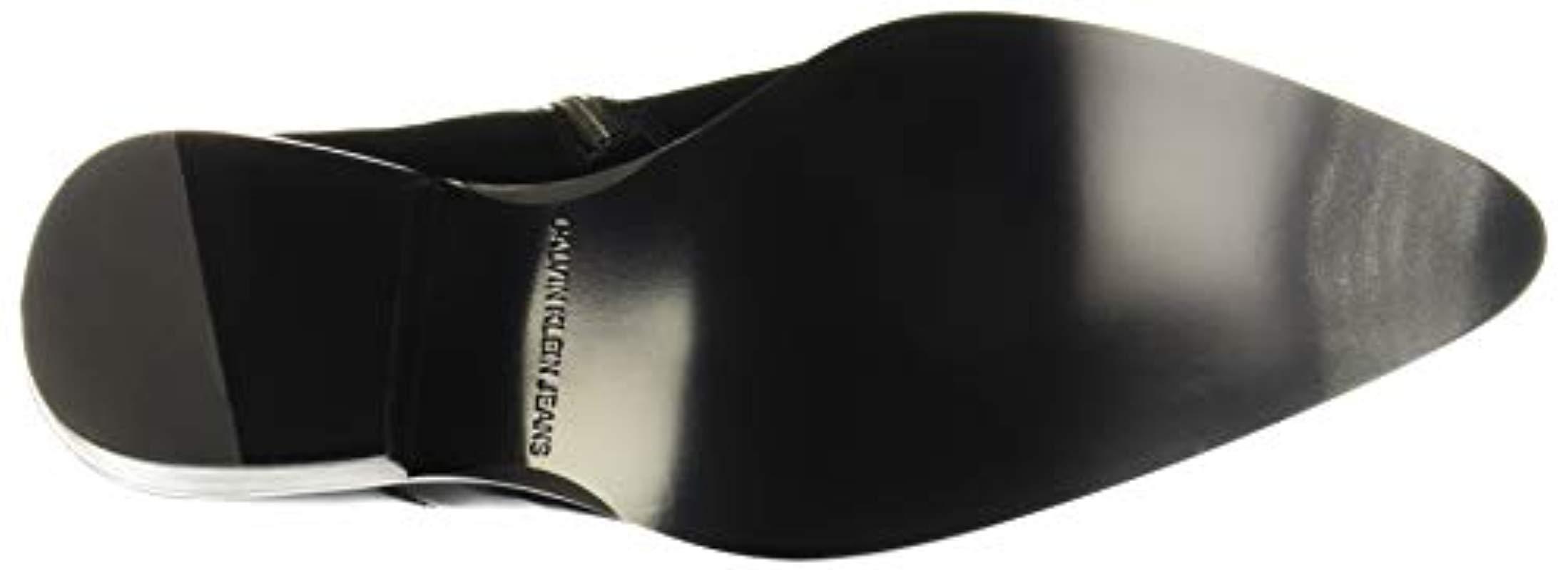 Calvin Klein Alden Box Calf Fashion Boot in Black for Men Lyst