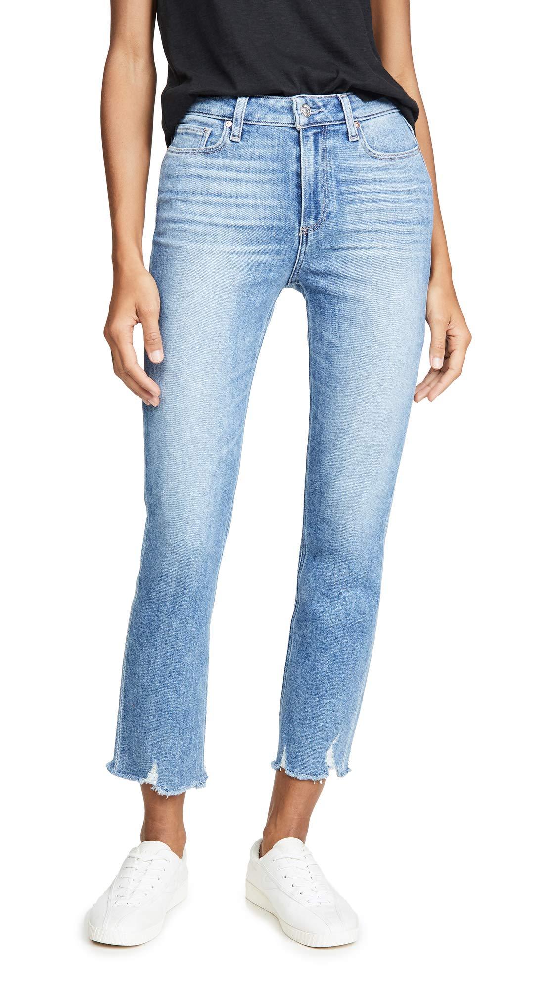 PAIGE Cindy Jeans With Destroyed Hem in Blue - Lyst