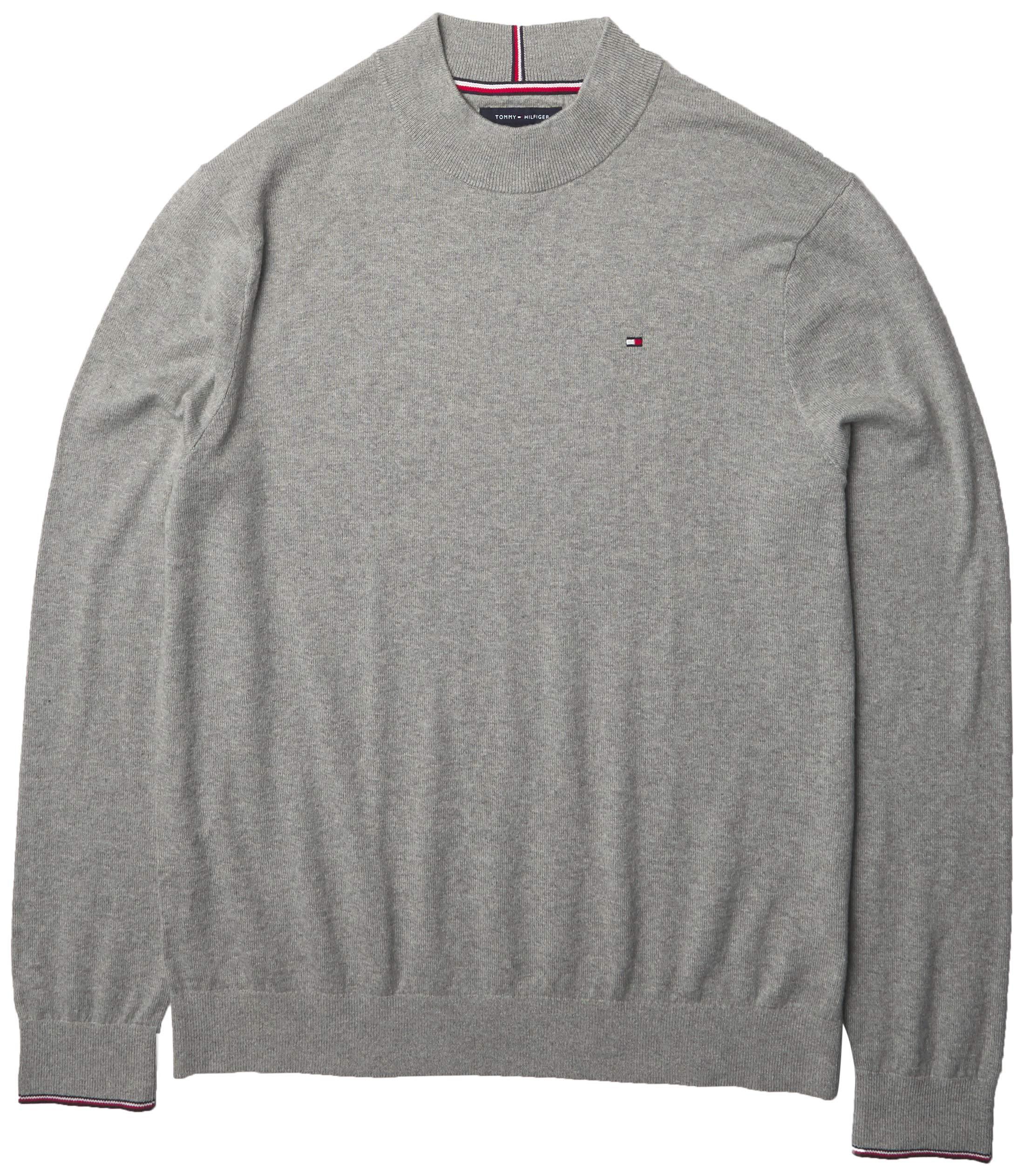Tommy Hilfiger Solid Crewneck Sweater in Gray for Men - Lyst