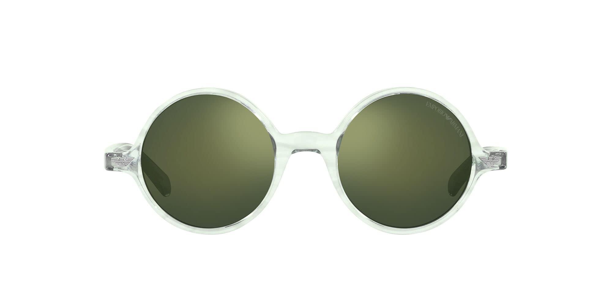 Emporio Armani Ea501m Round Sunglasses in Green for Men | Lyst
