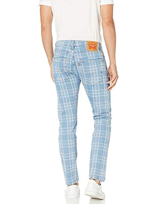 Levi's 512 Slim Taper Fit Jeans, Lemongrass Plaid - Stretch, 30w X 32l in  Blue for Men | Lyst